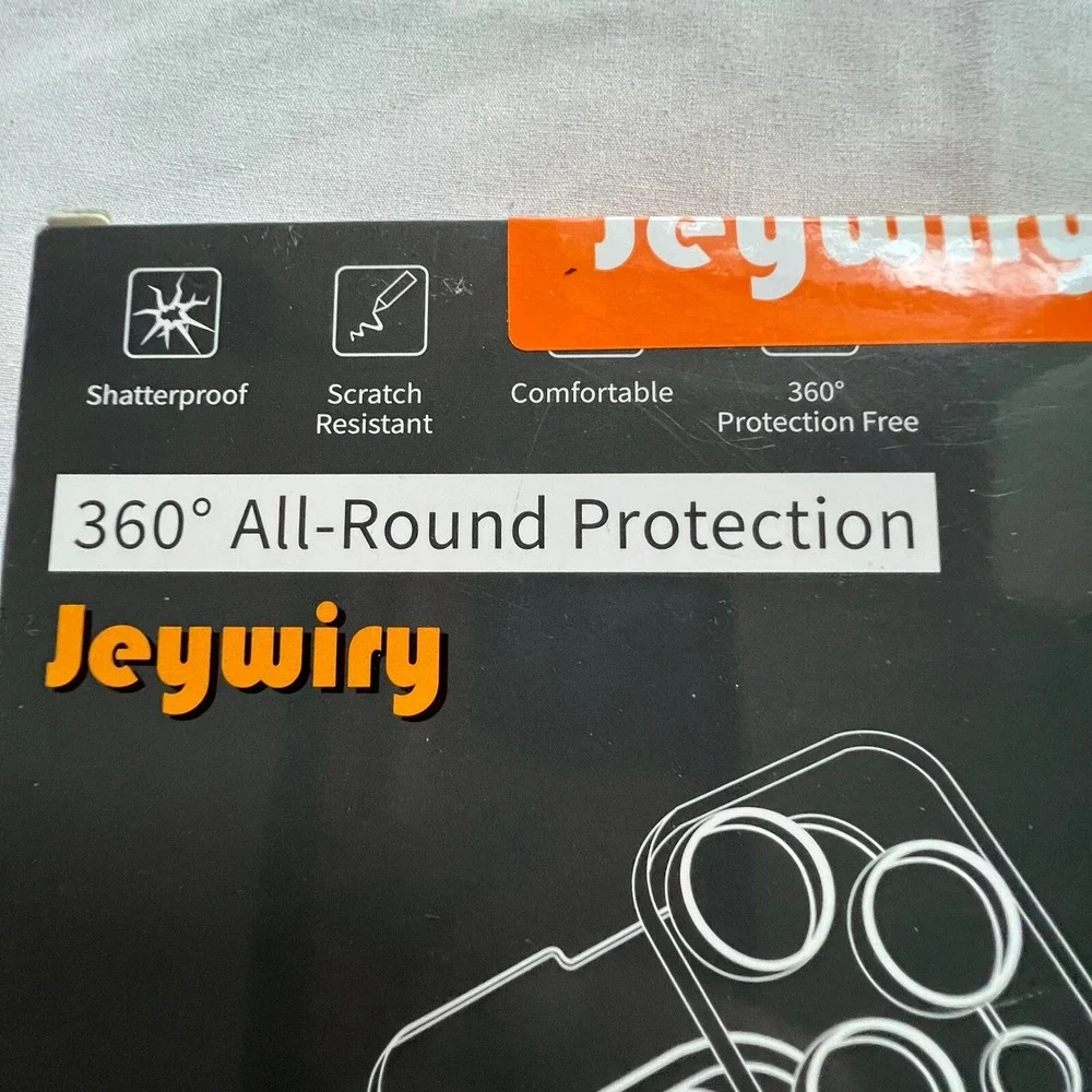Jeywiry 5 in 1 iPhone 14 Plus Max Case Screen Protector Camera Len Crystal Clear